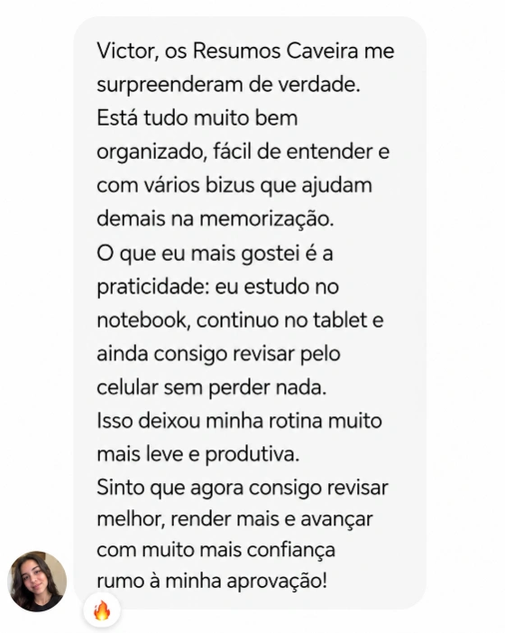 Feedback de aluno aprovado 3