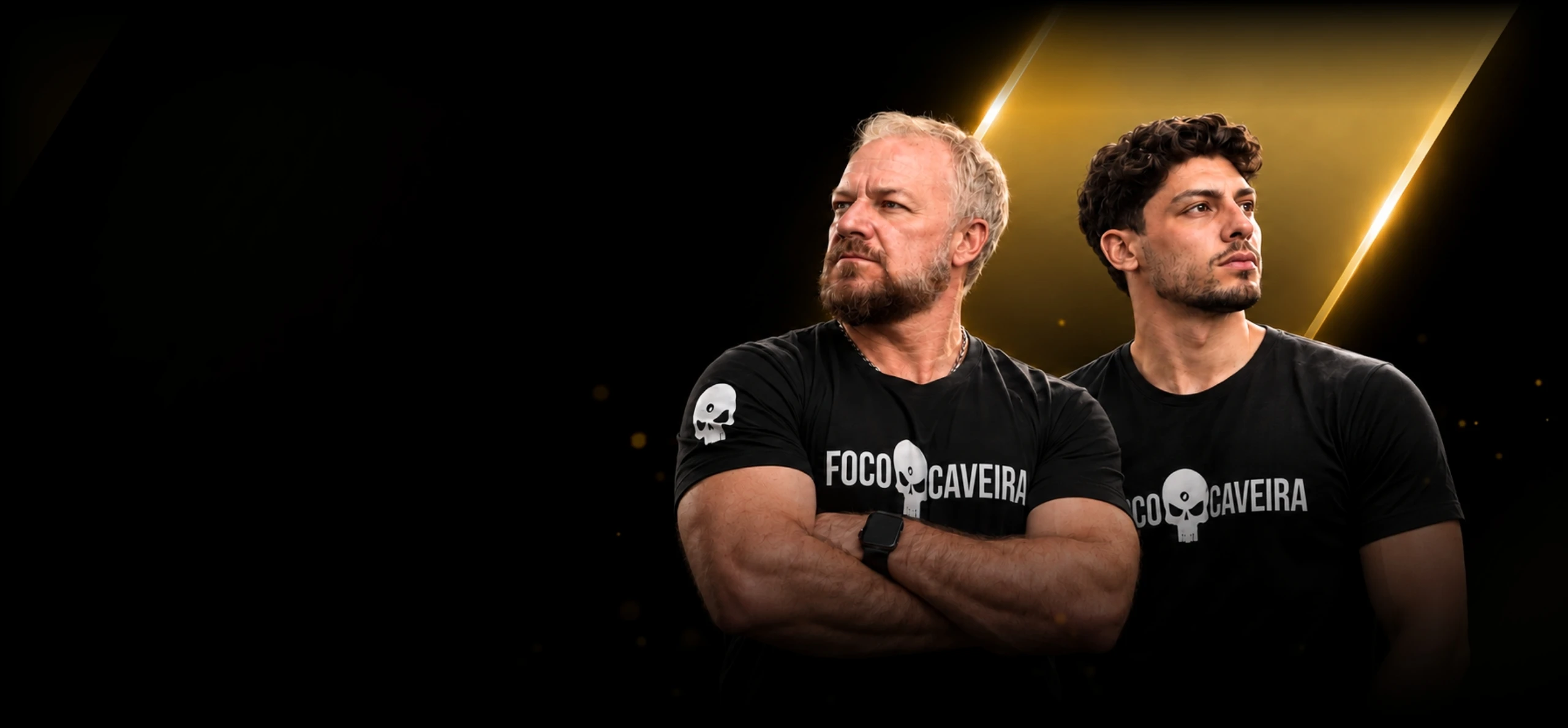Prof. Thatagiba e Victor, mentores do Foco Caveira